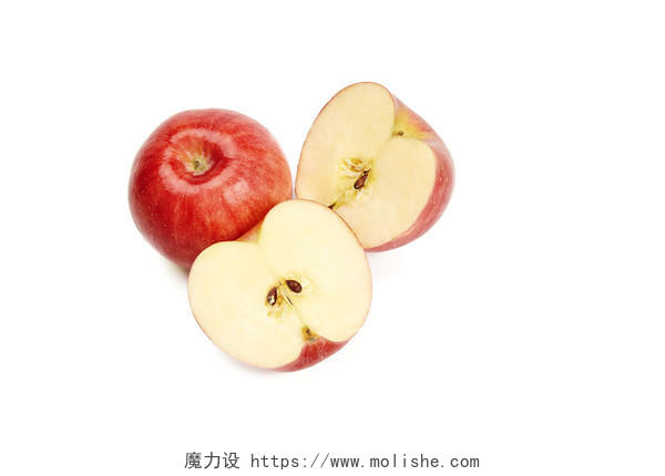 白底红苹果背景图片